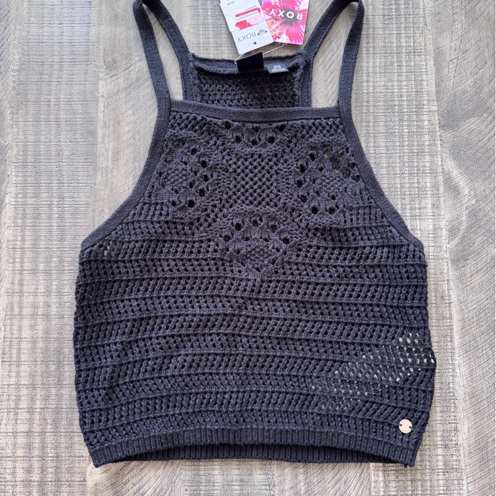 Roxy Black Crochet Women's Top